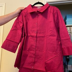 3xl never worn. Pink button down